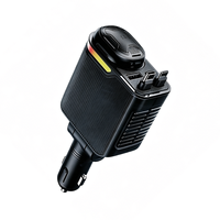 Chargeur de voiture rétractable avec aromathérapie 4 en 1, charge rapide, adaptateur de chargeur de voiture rétractable aromatique pour iPhone et Android