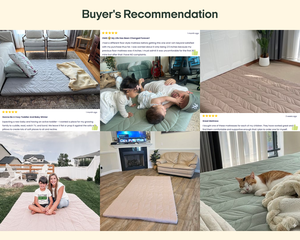 Colchón Futón Japonés Enrollable de Algodón Orgánico de 4 Pulgadas, Futón Plegable Tatami para Adultos y Niños - Product Image 6