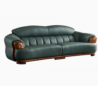 Ensemble de canapés en bois massif de haute qualité, design moderne et luxueux, couleur personnalisée, pour salon de villa.