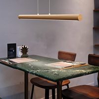 Lustre de restaurant haut de gamme minimaliste moderne lustre à bande créative villa lampe de table dîner suspension