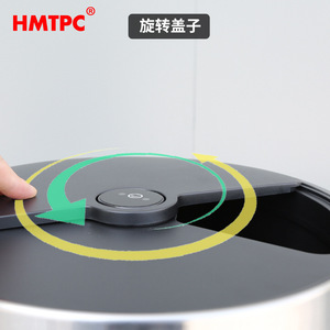 Hmtpc Smart Trash Can Stainless Steel <b>Round</b> Sensor Operated Touchless Automatic For Home Use - Product Image 5