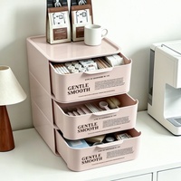 Organisateur de bureau empilable en plastique MONR, grande capacité, pour maquillage, papeterie et articles divers (maison et bureau)