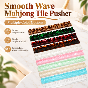 Poussoir magnétique en acrylique multicolore pour Mahjong, règle à bords festonnés pour jeux de Mahjong américain, accessoire durable - Product Image 1
