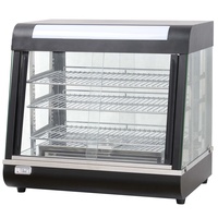 Vitrine chauffante de comptoir à 3 niveaux en verre pour aliments, équipement de restauration rapide - Grande Vente