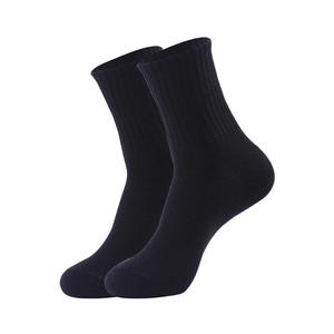 Men's Ankle <b>Socks</b> Solid Color Knitted Breathable Cotton Daily Wear Spring <b>Black</b> - Product Image 1