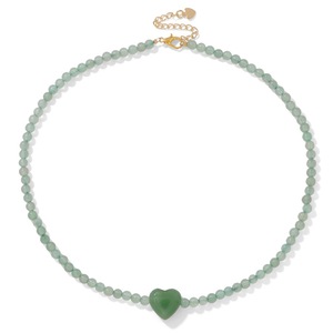 Collier Cœur Bohème en Pierres Naturelles Perlées, Tendance, Fait Main, Y2K, Ras-de-cou d'Été, Bijou Pendentif Délicat, Cadeau Unisexe, Troisième Partie - Product Image 1