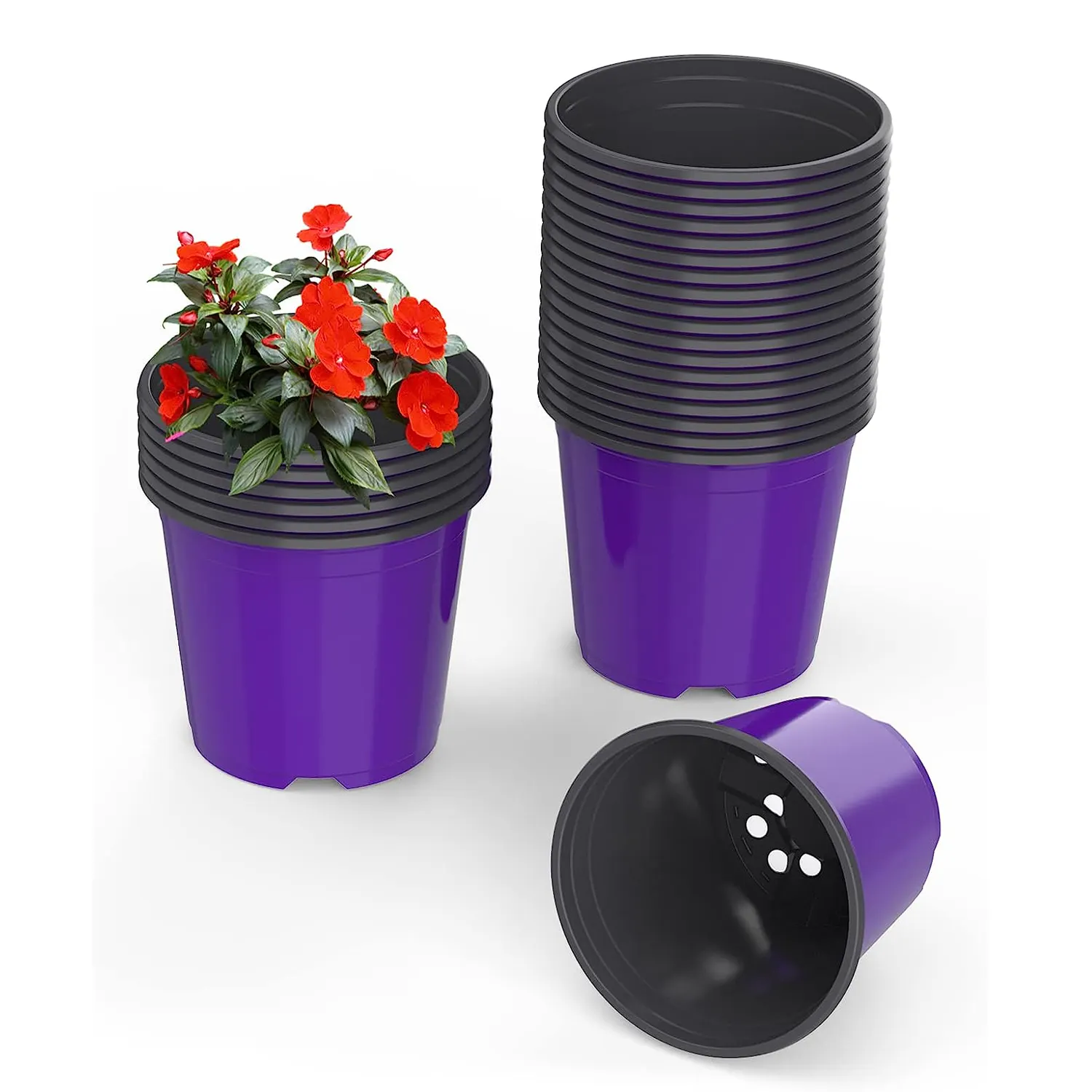 Pots de fleurs en plastique pour plantes aménagement paysager jardin privé pots de pépinière