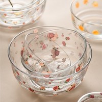 Bol en verre transparent créatif et minimaliste, imprimé, écologique, idéal pour la maison et le bureau, pour nouilles instantanées, personnalisable – Vente chaude