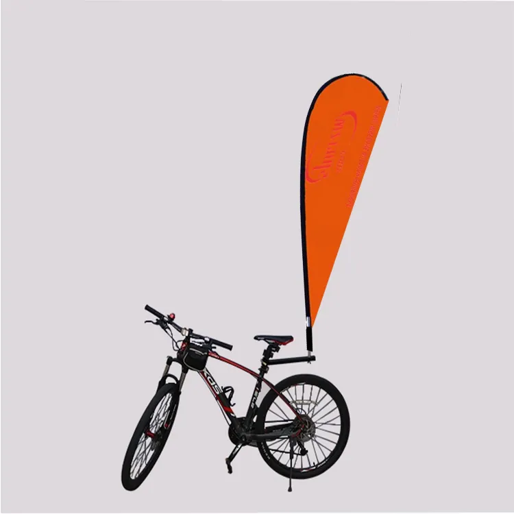 Weihai Wisezone Promosi Luar Ruangan Tiang Tiang Bendera Sepeda Bisnis Dasar Aluminium untuk Tiang Spanduk Terbang