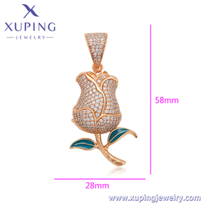 X000799305 Perhiasan Liontin Fashion Xuping Berlapis Emas 18K Grosir Zirkon Warna-warni Tembaga Liontin Mewah - Product Image 2