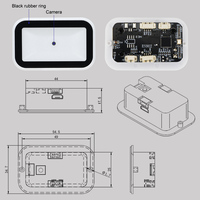 Módulo Escáner de Códigos de Barras 2D con Lente Gran Angular YJFIRST, Montaje Fijo Integrado, Detección Automática, Interfaz USB TTL, en Stock