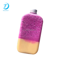 Vente chaude 300ml 350ml 400ml 500ml bouteilles en plastique PET en gros bouteilles de jus de thé au lait carrées plates jetables