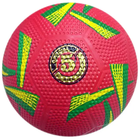 Hohe qualität rot und grün gummi Fußball ball Custom logo größe 5 günstige Großhandel gummi Fußball