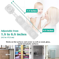 Accessoires de protection pour bébé Serrure de sécurité pour tiroir à sangle réglable, sécurité pour bébé, serrures pour enfants Loquet d'armoire à l'épreuve des enfants