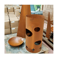 Cheminée à bois personnalisé pour l'extérieur, brûleur en métal rouillés, Corten en acier