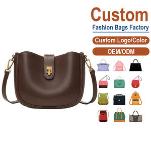 Genuine Top-Grain Leather Crossbody Bag – Brown Smooth Finish with T-<b>Lock</b> Clasp & Minimalist Design -Custom Bag Manufacturer - Product Image 1