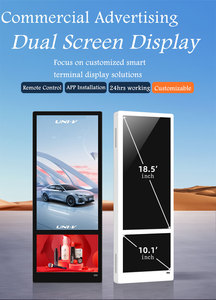 18.5 Inch Elevator <b>Wall</b> Mounted Dual Screen Android WiFi Digital Advertising Screens for Business Marketing(White Color) - Product Image 3