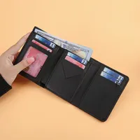 Dompet Houndstooth Baru Wanita, Dompet Lipat Tiga Pendek, Dompet Koin, Dompet Panjang dengan Banyak Slot Kartu, Tas Mini Kecil untuk Wanita