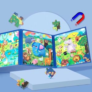 Juguete Montessori para Niños, Libro Magnético de Aprendizaje Temprano, Nuevo Diseño, Rompecabezas de Animales de Papel - Product Image 3