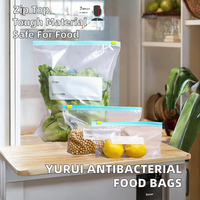 Sacs à sandwichs et à glissières pour stockage alimentaire, en plastique antibactérien, pour aliments pour bébés, avec impression en gravure pour sucre