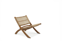Fauteuil de détente moderne en bambou capitonné modulaire Xavir, élégant et confortable, pour salon, chambre, maison, salle à manger, hôtel