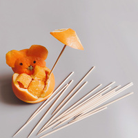 Lot de brochettes de barbecue en bambou, différentes longueurs, jetables, en bambou naturel