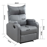 XTSF-008 luxe unique en cuir canapé chaise moderne électrique rotatif à bascule inclinable Massage tissu en gros pour salon