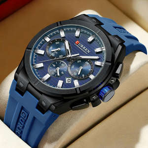 นาฬิกาข้อมือผู้ชายแบรนด์ใหม่ CURREN 8487 แฟชั่น นาฬิกาควอตซ์ 6 เข็ม สายซิลิโคน สปอร์ต กันน้ำ รุ่นปี 2025 - Product Image 6