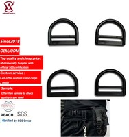 Randonnée Voyage Sac À Dos Caméra Sac Sangle 1 Pouce En Plastique Noir D Anneau Boucle Boucles