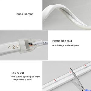 6*12mm Red Pink Orange Ice Blue RGB PVC LED Neon <b>Light</b> Strip <b>Rope</b> Battery Powered IP67 Waterproof DIY Christmas <b>Lights</b> - Product Image 3