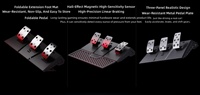 Volant de course filaire PXN V9 Gen2 900/270 degrés avec vibrations commutables pour PC, PS4, Xbox, Switch, jeux de simulation de course
