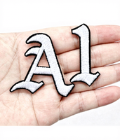 Patchs thermocollants et à coudre en fer forgé, alphabet anglais gothique et chiffres (A-Z, 0-9), lettres brodées, personnalisables pour chapeaux et sacs, 4,9 cm