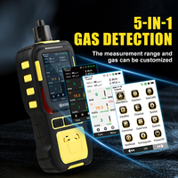 Détecteur de gaz industriel Bosean K-600M, détecteur de 5 gaz avec pompe, moniteur multi-gaz portable, CO2, O2, H2S, CO, CH4, 5 en 1