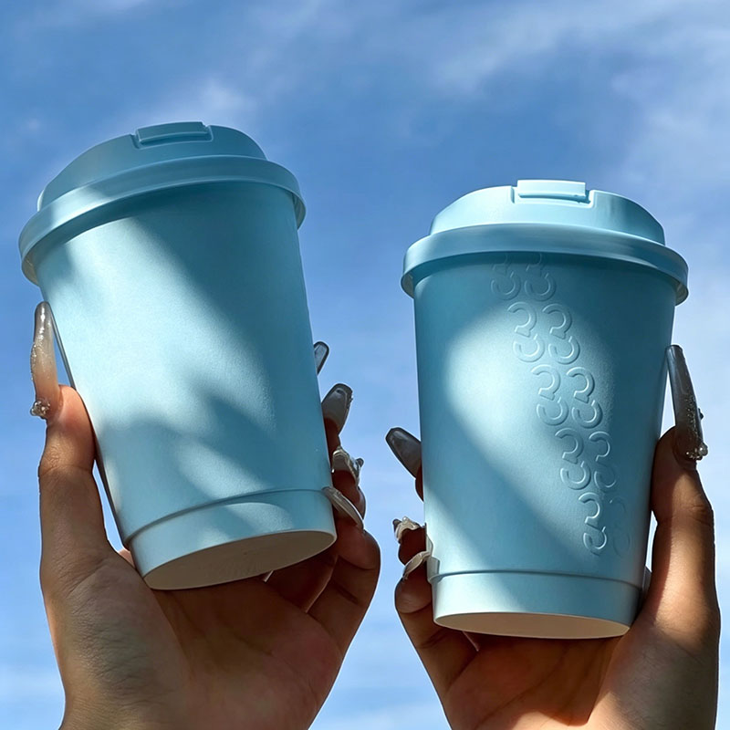 Food Grade Disposable Kraft Paper Cups 6oz 8oz 12oz 16oz 20oz Recyclable Custom Logo Hot Coffee Cups With Lid for Cafe Takeaway