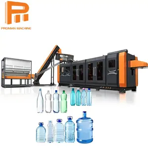 4 Cavities Automatic PET Bottle Stretch Blow Molding Machine With PLC And Touch Screen Control Produce 6000PC/H