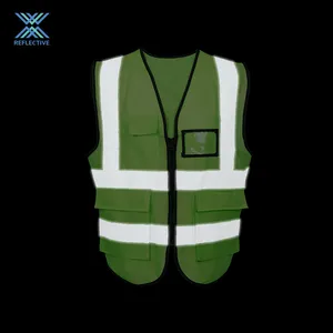 LX Low MOQ Cheap Price Green Safety Vest Reflective Waistcoat EN 20471 Safety Vest Class 2 With Logo