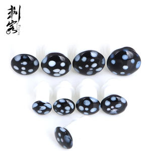Bijoux de piercing corporel : Plugs d'<span class=keywords><strong>oreille</strong></span> en verre colorés en forme de champignon - Product Image 3