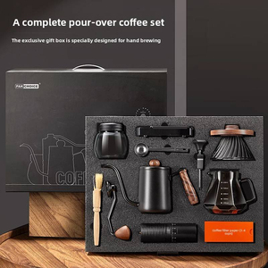 Nouveau kit de café arabe de voyage haut de gamme 10 pièces avec bouilloire à versement, moulin manuel et ensemble de préparation de café filtre - Product Image 6