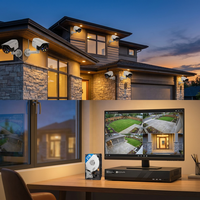 4COVR 8Mp AI 4K CCTV-Kamerasystem 8-Kanal PoE NVR Überwachung mit Roten & Blauen Warnleuchten und Alarmtönen Aktive Abschreckung