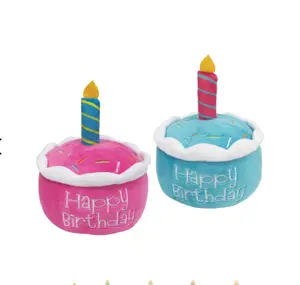 Лидер продаж на Amazon, новый стиль, торт на день рождения, плюшевая жевательная игрушка для собак