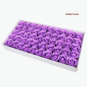 Dreischichtige Seifenblume Rosenkopf Künstliche Blume mit Gürtelbasis China Valentinstag Fabrik Großhandel Modell in Box - Product Image 3