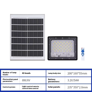 Réflecteur de lumière d'inondation <span class=keywords><strong>solaire</strong></span> à LED 60W 100W 200W Style étoiles IP67 aluminium pour la <span class=keywords><strong>maison</strong></span> cour jardin route éclairage paysager - Product Image 6