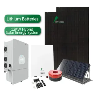 Lovsun智能Wifi监视器10KW 12KW家用太阳能混合能源太阳能电池板系统