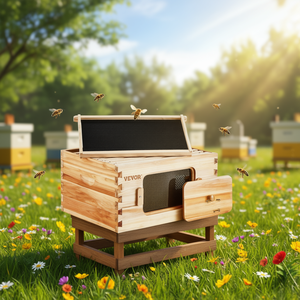 Colmena Vevor Langstroth de 10 cuadros, caja profunda, de madera de cedro recubierta de cera de abejas, kit de inicio para apicultura - Product Image 2