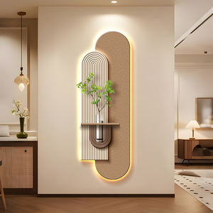 Arenaria a doppio strato piante idroponiche arte decorazione per la casa pittura ingresso sala luminosa decorazione a LED - Product Image 3