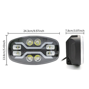 Faros LED de alta potencia para camiones, luces superiores <span class=keywords><strong>Orka</strong></span> cuadradas de 9 ", focos todoterreno, modelo ruso modificado - Product Image 4