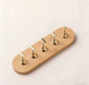 Base de Madera para Práctica de Uñas Estilo Japonés, Soporte Metálico para Placas de Uñas, Herramienta de Pintura - Product Image 4