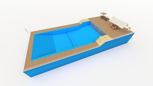 Simulateur de surf <span class=keywords><strong>bleu</strong></span> clair commercial fabricants de simulateur de surf de vague de queue équipement de jeu d'eau à bas prix en gros - Product Image 4