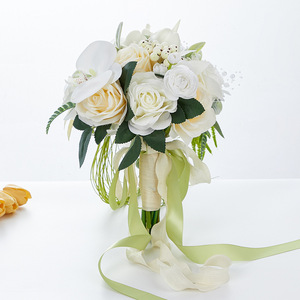 <span class=keywords><strong>Bouquet</strong></span> de mariage Saint Valentin fait à la main de luxe <span class=keywords><strong>Bouquet</strong></span> de mariée <span class=keywords><strong>blanc</strong></span> fleurs artificielles <span class=keywords><strong>vert</strong></span> thème sauvage cascade Rose <span class=keywords><strong>Bouquet</strong></span> - Product Image 2