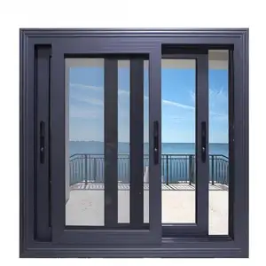 Evler için avrupa standart çift cam alüminyum pencere sürgülü pencereler